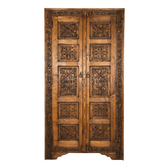 Indian Hand Carved Solid Wooden Cupboard Wardrobe D43